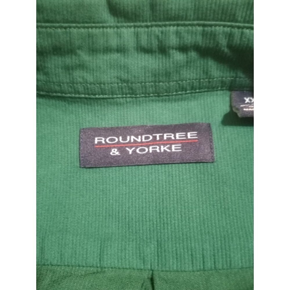 New ROUNDTREE & YORKE Long Sleeve Shirt Modal Cotton Green size 2XL - Picture 8 of 12